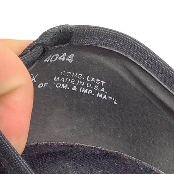 MUNRO AMERICAN 8W 8 Wide Randa Crosshatch Wedge Pump Heel Metallic Sparkle Black - Picture 11 of 11